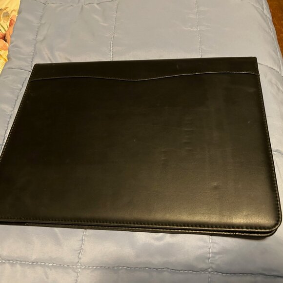 Black Folio Notepad Portfolio Organizer with Pockets, MasterCard-branded, EUC - Picture 8 of 8